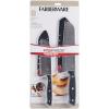 imageFarberware Edgekeeper SelfSharpening Triple Riveted Santoku Knife Set 4Piece BlackSantoku Knife Set