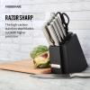 imageFarberware Edgekeeper Stainless Steel Knife Block Set 11 Piece Stainless