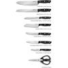 imageFarberware Edgekeeper Stainless Steel Knife Block Set with Built in Knife Sharpener 16Piece NaturalBlack