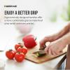 imageFarberware Edgekeeper Stainless Steel Knife Block Set with Built in Knife Sharpener 16Piece NaturalBlack