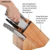 imageFarberware Edgekeeper Stainless Steel Knife Block Set with Built in Knife Sharpener 16Piece NaturalNatural