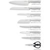 imageFarberware Edgekeeper Stainless Steel Knife Block Set with Built in Knife Sharpener 16Piece NaturalNatural