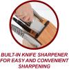 imageFarberware Edgekeeper Stainless Steel Knife Block Set with Built in Knife Sharpener 16Piece NaturalNatural