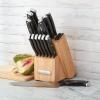 imageFarberware Edgekeeper Triple Riveted Knife Block Set with Built in Sharpener 14Piece BlackBlack