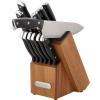 imageFarberware Edgekeeper Triple Riveted Knife Block Set with Built in Sharpener 14Piece BlackBlack