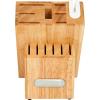 imageFarberware Edgekeeper Triple Riveted Knife Block Set with Built in Sharpener 14Piece BlackWhite