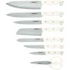 imageFarberware Edgekeeper Triple Riveted Knife Block Set with Built in Sharpener 14Piece BlackWhite