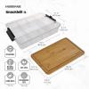 imageFarberware Large BuildABoard Snacklebox Serving Tray with Locking Plastic Cutting Board Lid Portable Storage Container with 11 Compartments for Charcuterie and MoreBlack