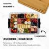 imageFarberware Large BuildABoard Snacklebox Serving Tray with Locking Plastic Cutting Board Lid Portable Storage Container with 11 Compartments for Charcuterie and MoreBlack