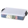 imageFarberware Large BuildABoard Snacklebox Serving Tray with Locking Plastic Cutting Board Lid Portable Storage Container with 11 Compartments for Charcuterie and MoreWhite