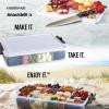 imageFarberware Large BuildABoard Snacklebox Serving Tray with Locking Plastic Cutting Board Lid Portable Storage Container with 11 Compartments for Charcuterie and MoreWhite