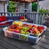 imageFarberware Large BuildABoard Snacklebox Serving Tray with Locking Plastic Cutting Board Lid Portable Storage Container with 11 Compartments for Charcuterie and MoreWhite
