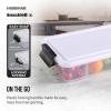 imageFarberware Large BuildABoard Snacklebox Serving Tray with Locking Plastic Cutting Board Lid Portable Storage Container with 11 Compartments for Charcuterie and MoreWhite