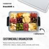 imageFarberware Large BuildABoard Snacklebox Serving Tray with Locking Plastic Cutting Board Lid Portable Storage Container with 11 Compartments for Charcuterie and MoreWhite