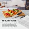 imageFarberware Large BuildABoard Snacklebox Serving Tray with Locking Plastic Cutting Board Lid Portable Storage Container with 11 Compartments for Charcuterie and MoreBlack