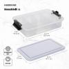 imageFarberware Large BuildABoard Snacklebox Serving Tray with Locking Plastic Cutting Board Lid Portable Storage Container with 11 Compartments for Charcuterie and MoreWhite