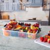 imageFarberware Large BuildABoard Snacklebox Serving Tray with Locking Plastic Cutting Board Lid Portable Storage Container with 11 Compartments for Charcuterie and MoreWhite