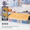 imageFarberware Large BuildABoard Snacklebox Serving Tray with Locking Plastic Cutting Board Lid Portable Storage Container with 11 Compartments for Charcuterie and MoreBlack