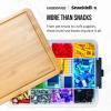 imageFarberware Large BuildABoard Snacklebox Serving Tray with Locking Plastic Cutting Board Lid Portable Storage Container with 11 Compartments for Charcuterie and MoreWhite