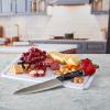 imageFarberware Large BuildABoard Snacklebox Serving Tray with Locking Plastic Cutting Board Lid Portable Storage Container with 11 Compartments for Charcuterie and MoreWhite