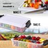 imageFarberware Large BuildABoard Snacklebox Serving Tray with Locking Plastic Cutting Board Lid Portable Storage Container with 11 Compartments for Charcuterie and MoreWhite