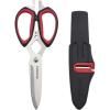 imageFarberware All Purpose and Utility scissors with Edgekeeper Sharpening Sheaths Strong and Durable Multi Use Scissors 2Piece BlackRedBlackRed
