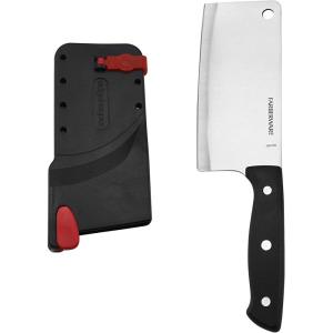 imageFarberware Edgekeeper SelfSharpening Triple Riveted Santoku Knife Set 4Piece BlackCleaver Knife