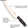 imageFARBERWARE 15Piece Knife Block Set TripleRiveted HighCarbon Stainless Steel Kitchen Knives Razor Sharp Blades Wood Storage Block WhitegoldBlack Pine