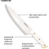 imageFARBERWARE 15Piece Knife Block Set TripleRiveted HighCarbon Stainless Steel Kitchen Knives Razor Sharp Blades Wood Storage Block WhitegoldWhite and Gold