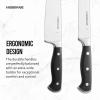 imageFarberware 15Piece Forged Triple Rivet Knife Block Set HighCarbon Kitchen Knife set with Ergonomic Handles 15Piece Set RazorSharp Knife Set WhiteGraphite