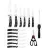 imageFarberware 15Piece Forged Triple Rivet Knife Block Set HighCarbon Kitchen Knife set with Ergonomic Handles 15Piece Set RazorSharp Knife Set WhiteNatural 1