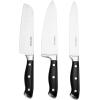 imageFarberware 15Piece Forged Triple Rivet Knife Block Set RazorSharp Kitchen Knife Set with Wood Block HighCarbon Stainless Steel WhiteBlack