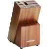 imageFarberware 15Piece Stamped Stainless Steel Knife Block Set HighCarbon Stainless Steel Kitchen Knife Set with Ergonomic Handles RazorSharp Knives with Wood Block 15Piece Set GraphiteAcacia Wood