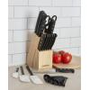 imageFarberware 22Piece Never Needs Sharpening Triple Rivet HighCarbon Stainless Steel Knife Block and Kitchen Tool Set Black Durable ANDPrecision CutleryNever Needs Sharpening