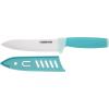 imageFarberware Ceramic Chef Knife with CustomFit Blade Cover RazorSharp Kitchen Knife with Ergonomic SoftGrip Handle DishwasherSafe 6inch AquaAqua