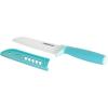 imageFarberware Ceramic Chef Knife with CustomFit Blade Cover RazorSharp Kitchen Knife with Ergonomic SoftGrip Handle DishwasherSafe 6inch AquaAqua