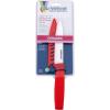 imageFarberware Ceramic Chef Knife with CustomFit Blade Cover RazorSharp Kitchen Knife with Ergonomic SoftGrip Handle DishwasherSafe 6inch AquaRed
