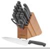 imageFarberware Never Needs Sharpening HighCarbon Stainless Steel Knife Block Set with NonSlip Handles 18 Piece Black20Piece