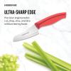 imageFarberware Soft Grip Serrated Utility Knife 55Inch Green35inch Santoku Parer