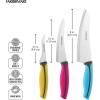 imageFarberware Soft Grip Serrated Utility Knife 55Inch Green3Piece Chef Set