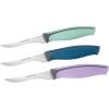 imageFarberware Soft Grip Serrated Utility Knife 55Inch Green3Piece Trimming Parer Knife Set