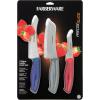imageFarberware Soft Grip Serrated Utility Knife 55Inch Green3Piece Utility Knife Set
