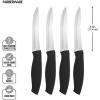 imageFarberware Soft Grip Serrated Utility Knife 55Inch Green4Piece Steak Knife Set