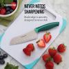 imageFarberware Soft Grip Serrated Utility Knife 55Inch Green5Inch Serrated Santoku