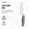 imageFarberware Soft Grip Serrated Utility Knife 55Inch Green5Inch Serrated Santoku