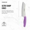 imageFarberware Soft Grip Serrated Utility Knife 55Inch Green7inch Serrated Santoku
