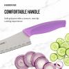 imageFarberware Soft Grip Serrated Utility Knife 55Inch Green7inch Serrated Santoku