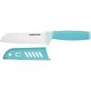 imageFarberware Ceramic Chef Knife with CustomFit Blade Cover RazorSharp Kitchen Knife with Ergonomic SoftGrip Handle DishwasherSafe 6inch AquaAqua