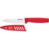 imageFarberware Ceramic Chef Knife with CustomFit Blade Cover RazorSharp Kitchen Knife with Ergonomic SoftGrip Handle DishwasherSafe 6inch AquaRed