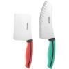 imageFarberware Soft Grip Serrated Utility Knife 55Inch Green2Piece Chef Set
